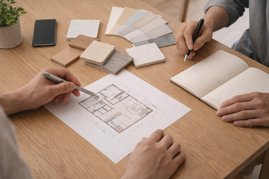 家事動線を短くまとめたコンパクトハウスの間取りイメージ